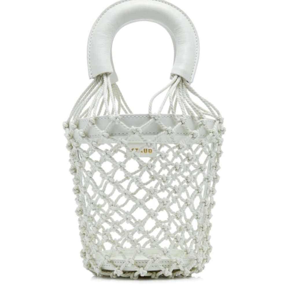 STAUD Moreau Clear White Bucket Bag - NWT